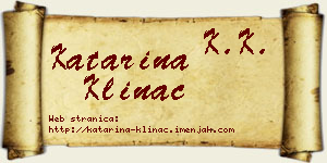 Katarina Klinac vizit kartica